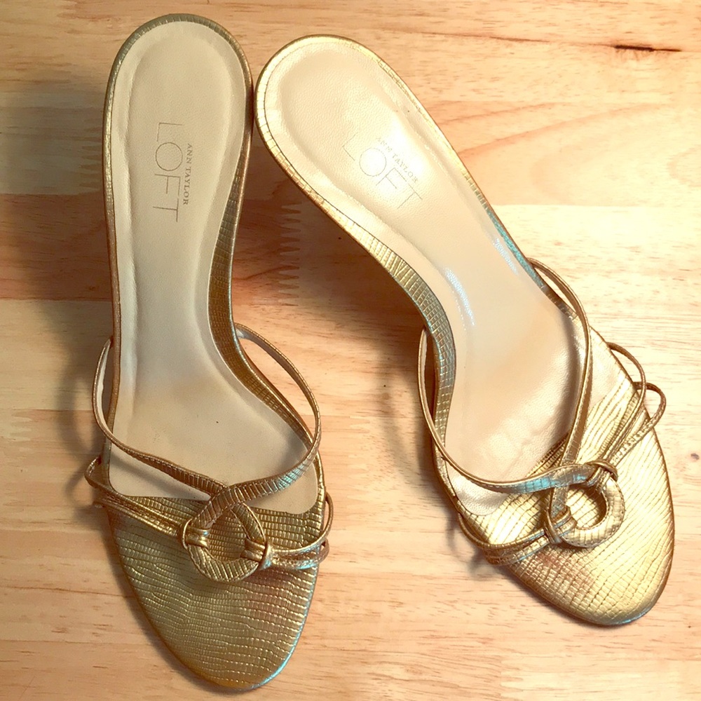 Gold Ann Taylor Loft shoes